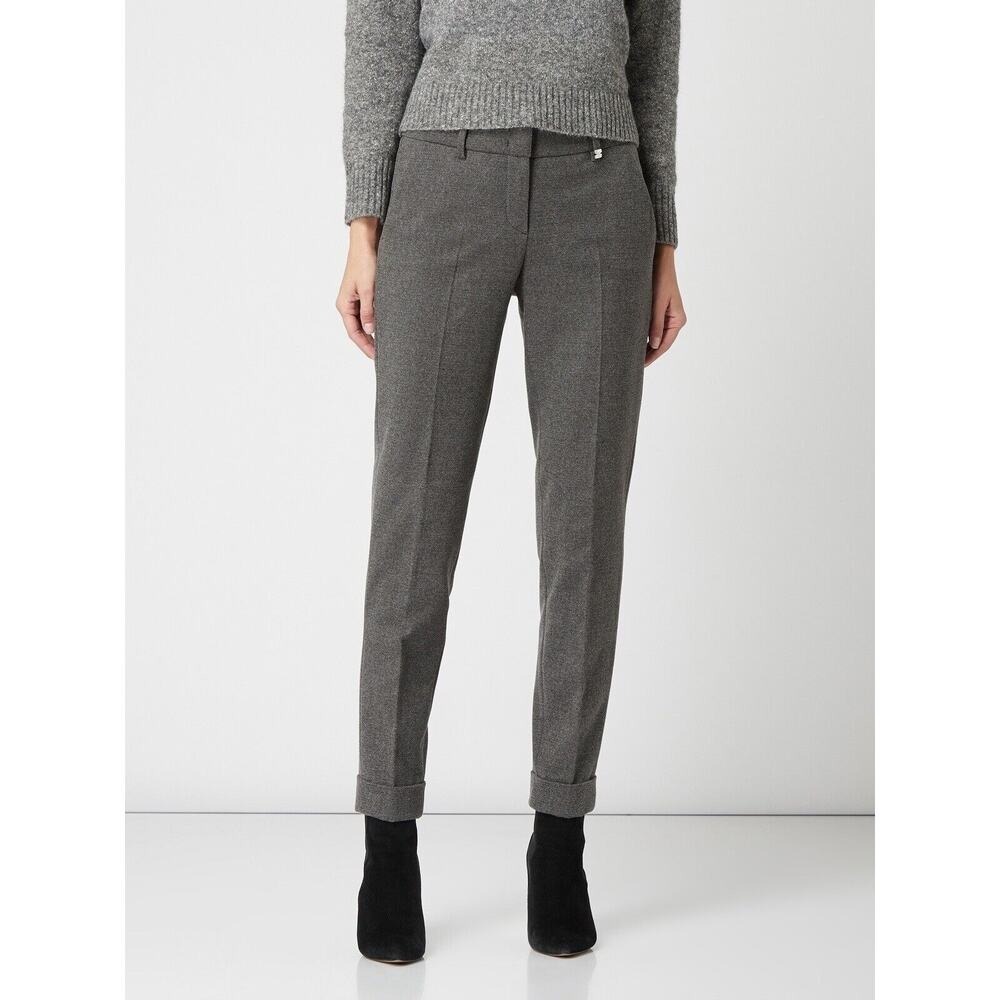 Raffaello Rossi Size 38 US 8 Dora Pants Trousers Tapered Leg Anthracite Melange